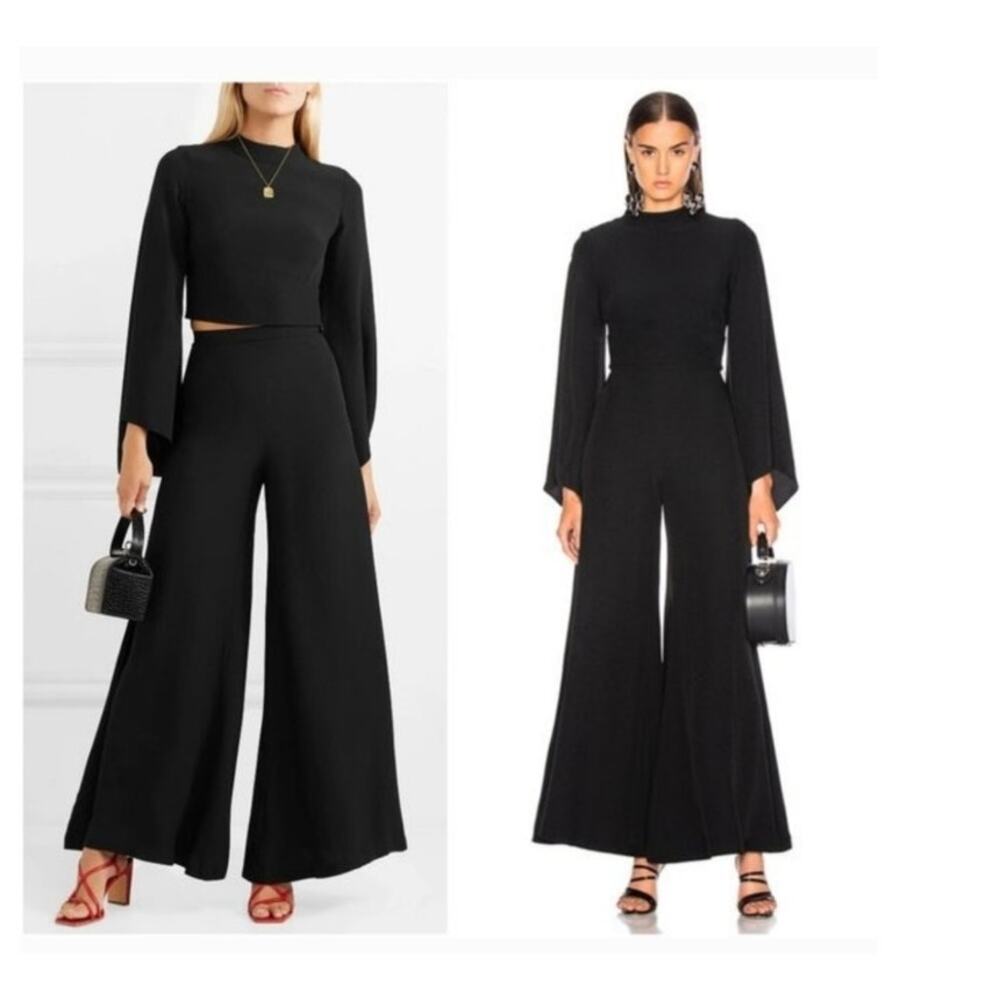 Staud Ramon Wide-Leg Black Pants‎ Size: 2